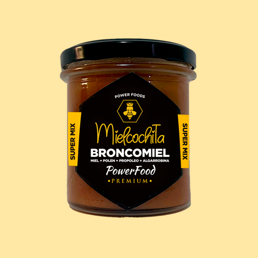Broncomiel - 400 GR | Miel cruda + Polen + Propóleo + Algarrobina